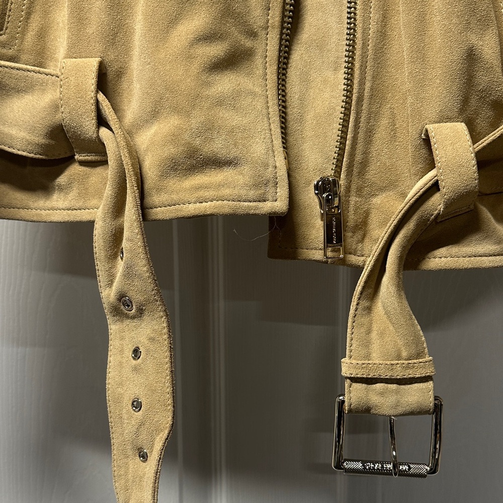 Michael Kors Tan Leather Fringe Jacket - Picture 4 of 13